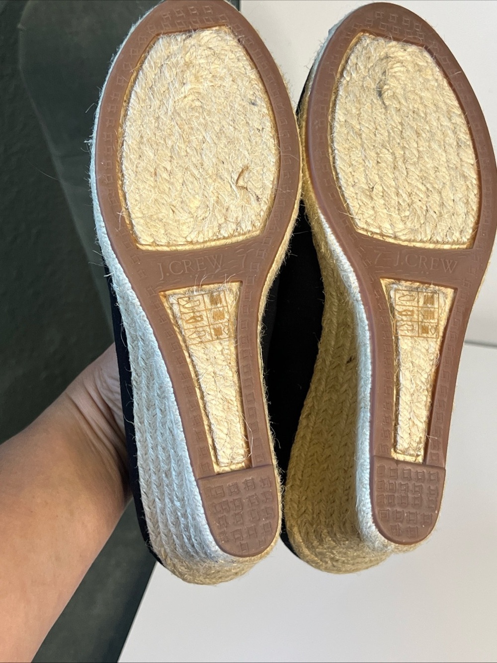 J Crew Seville Black Canvas Espadrille Wedge (NWOT) - Picture 10 of 14
